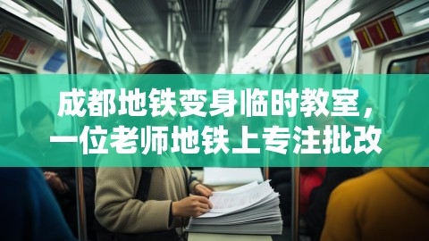 成都地铁变身临时教室，一位老师地铁上专注批改试卷引发网友热议