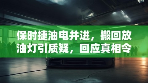 保时捷油电并进，搬回放油灯引质疑，回应真相令人大跌眼镜,保时捷油电并进,放大质疑真相,第1张